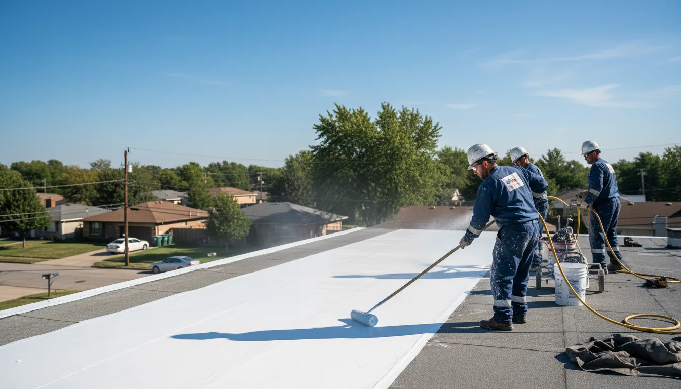 Commercial roof coating in Wyoming, IL near me